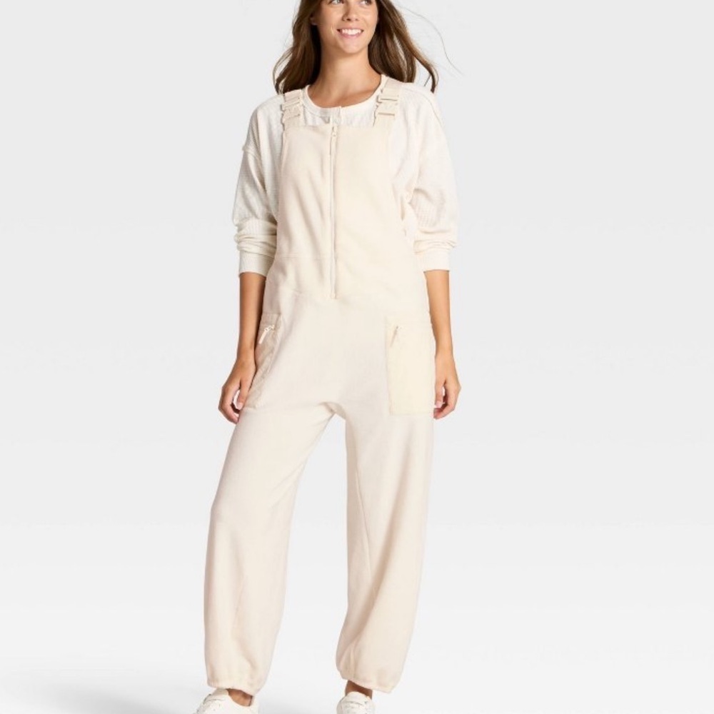 Women's High Pile Fleece Overalls - JoyLab XL